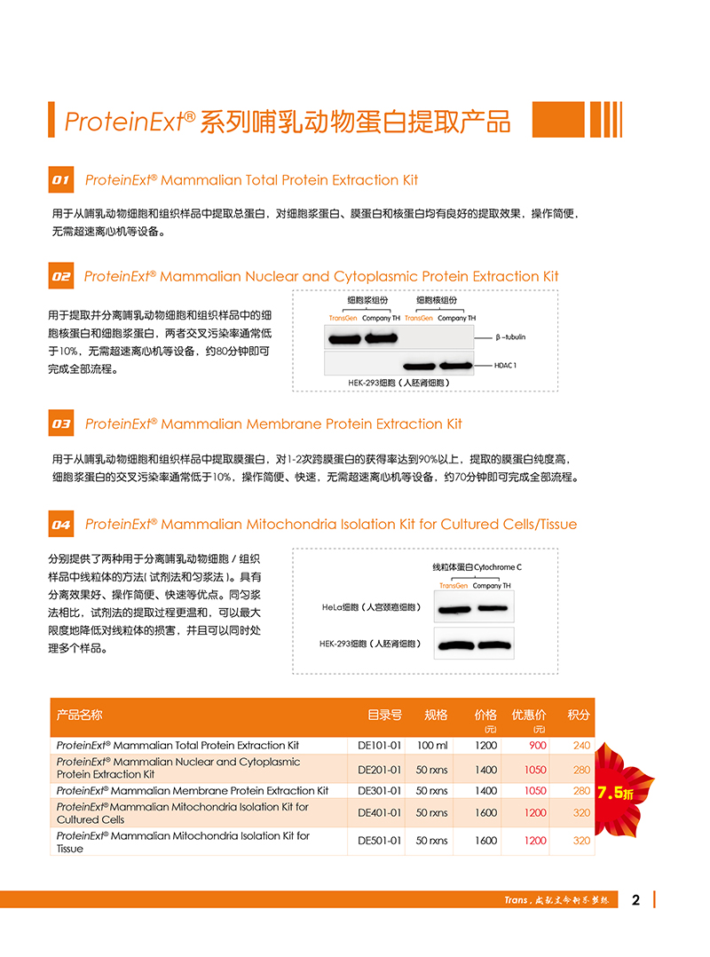 Western Blot金牌产品7.5折大促