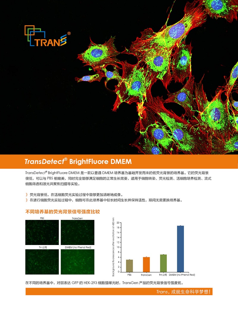 新产品：低荧光培养基上市啦